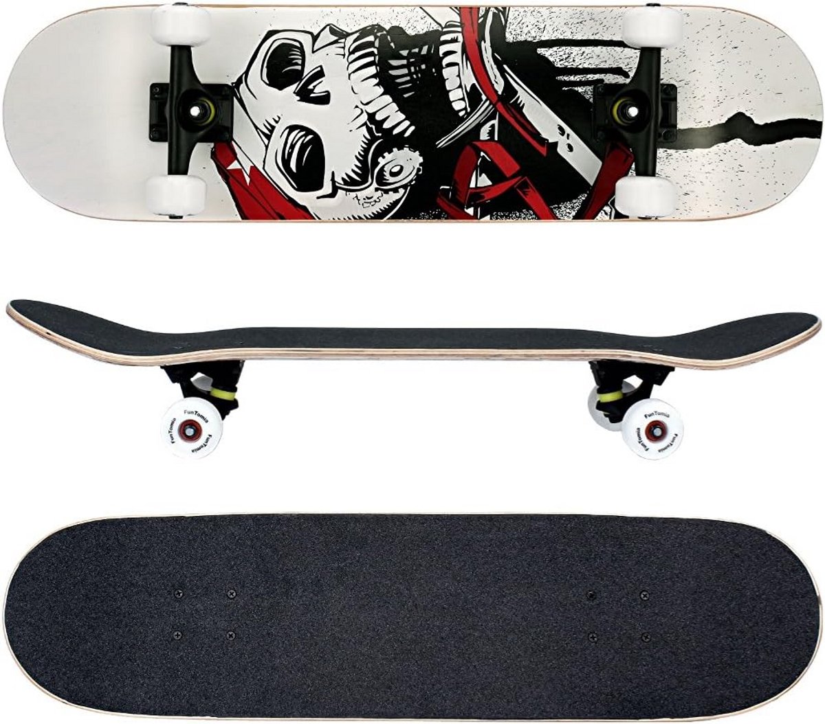 Klassiek Skateboard Compleet met ABEC-9 Lagers en Canadees Esdoornhout Deck Rood