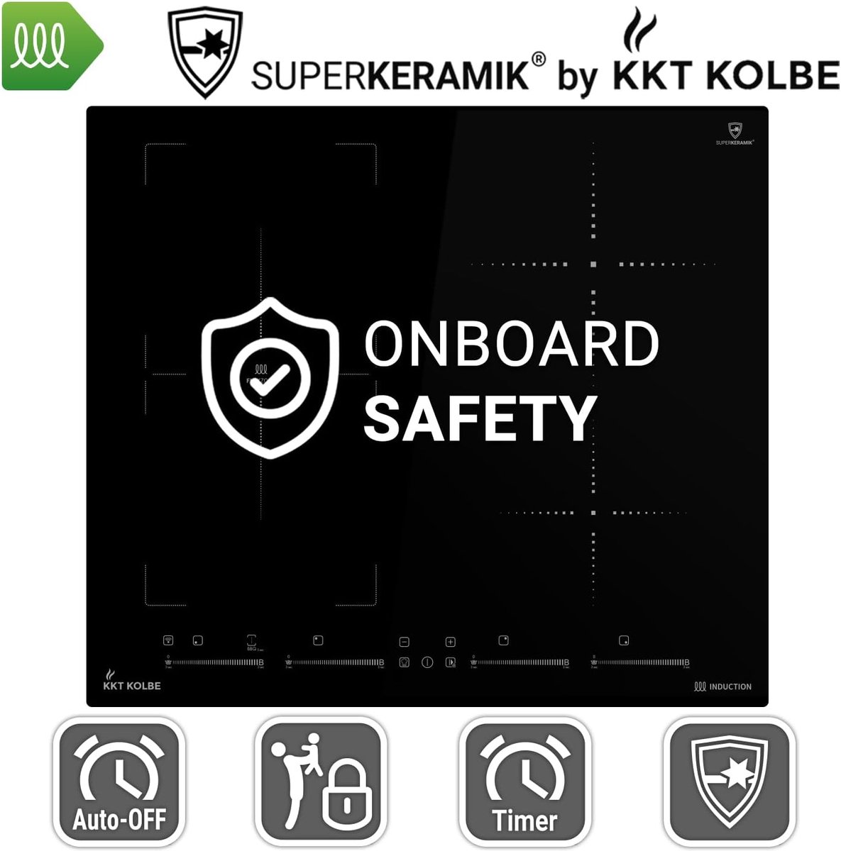 Inductie Kookplaat 60 cm met 4 Zones, Touch Slider & WiFi App Bediening