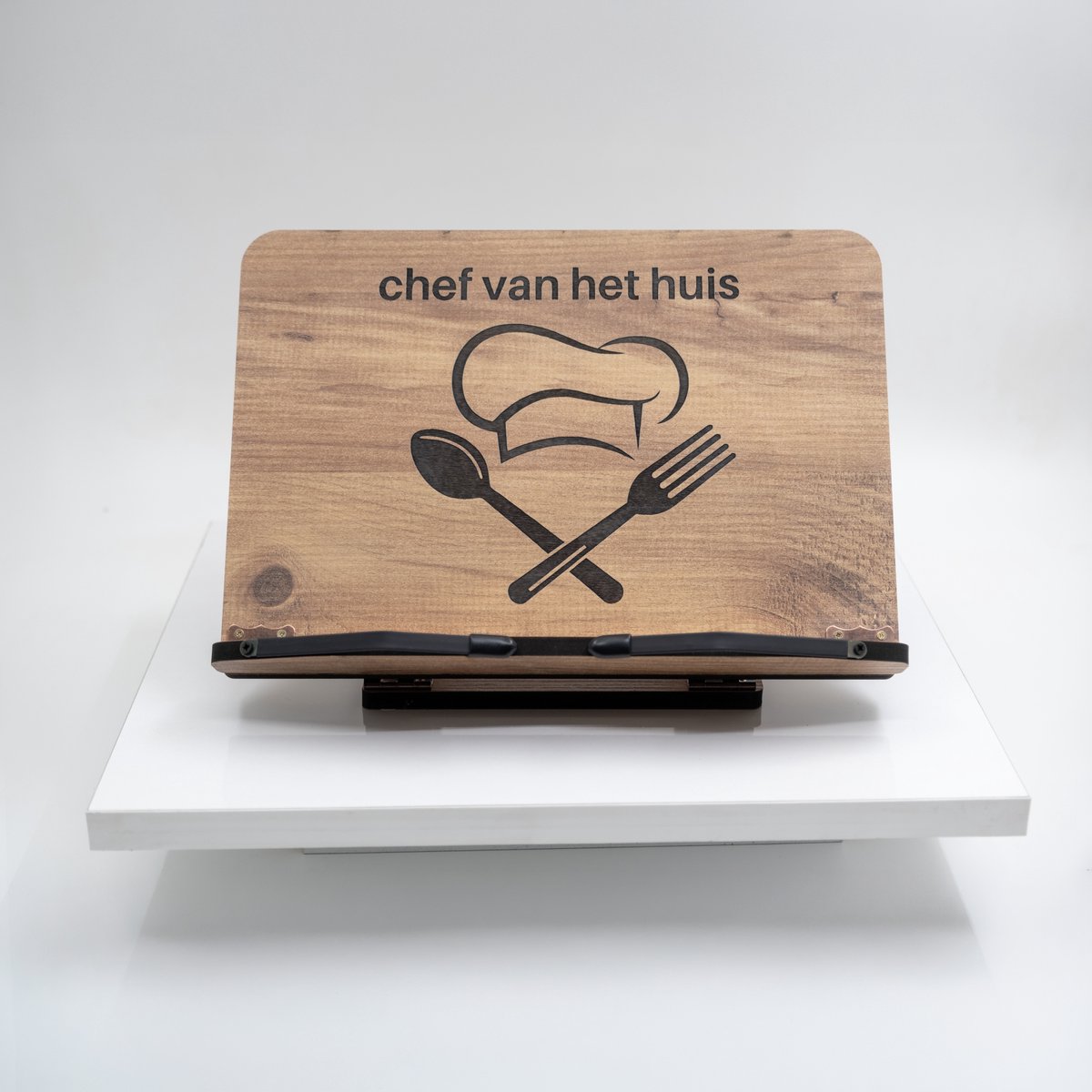 Zeo Wood® - Kookboekstandaard - Boekenstandaard Hout – Boekenhouder – Tablet Standaard – Verstelbaar – chef van het huis – 30x20 cm