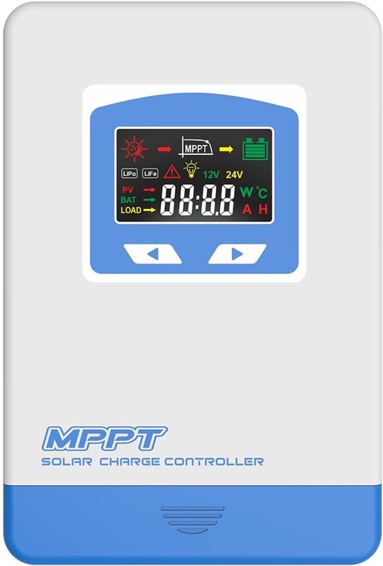 30A MPPT Solar Laadregelaar 12V/24V Automatisch - Hoge Efficiëntie Zonnepaneel Controller