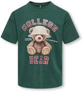 Only t-shirt meisjes - groen - KOGbillie - maat 122/128