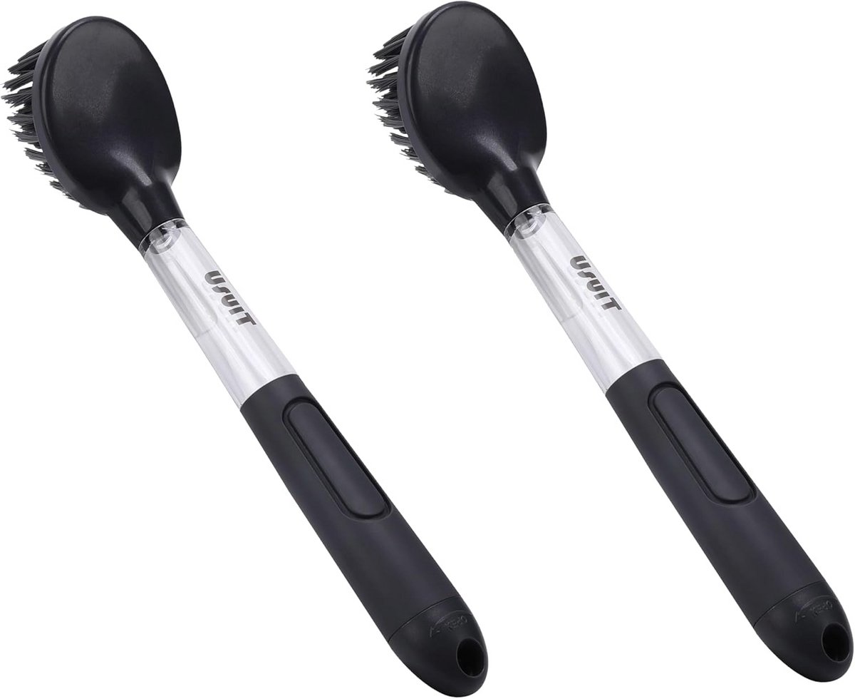 Afwasborstel met Zeepdispenser en Antislip Handvat, 2 stuks