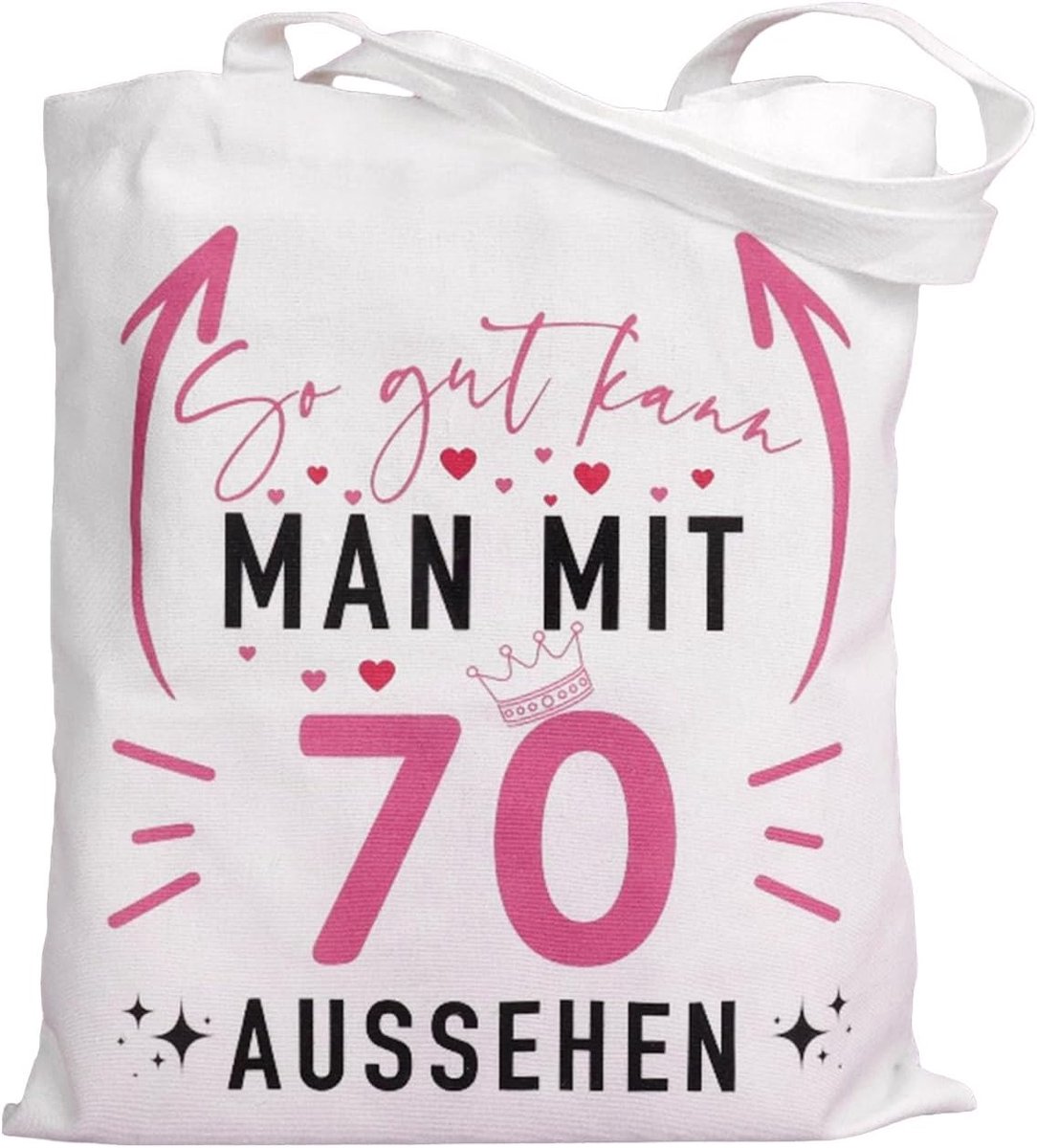Grappige Verjaardagstas voor Vrouwen en Mannen – Herbruikbare Canvas Boodschappentas