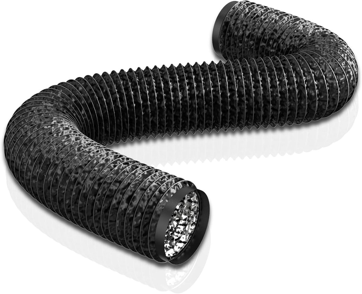 Flexibele PVC Afvoerslang 150mm - 6 Meter Ventilatiekanaal voor Afzuiging en Droger