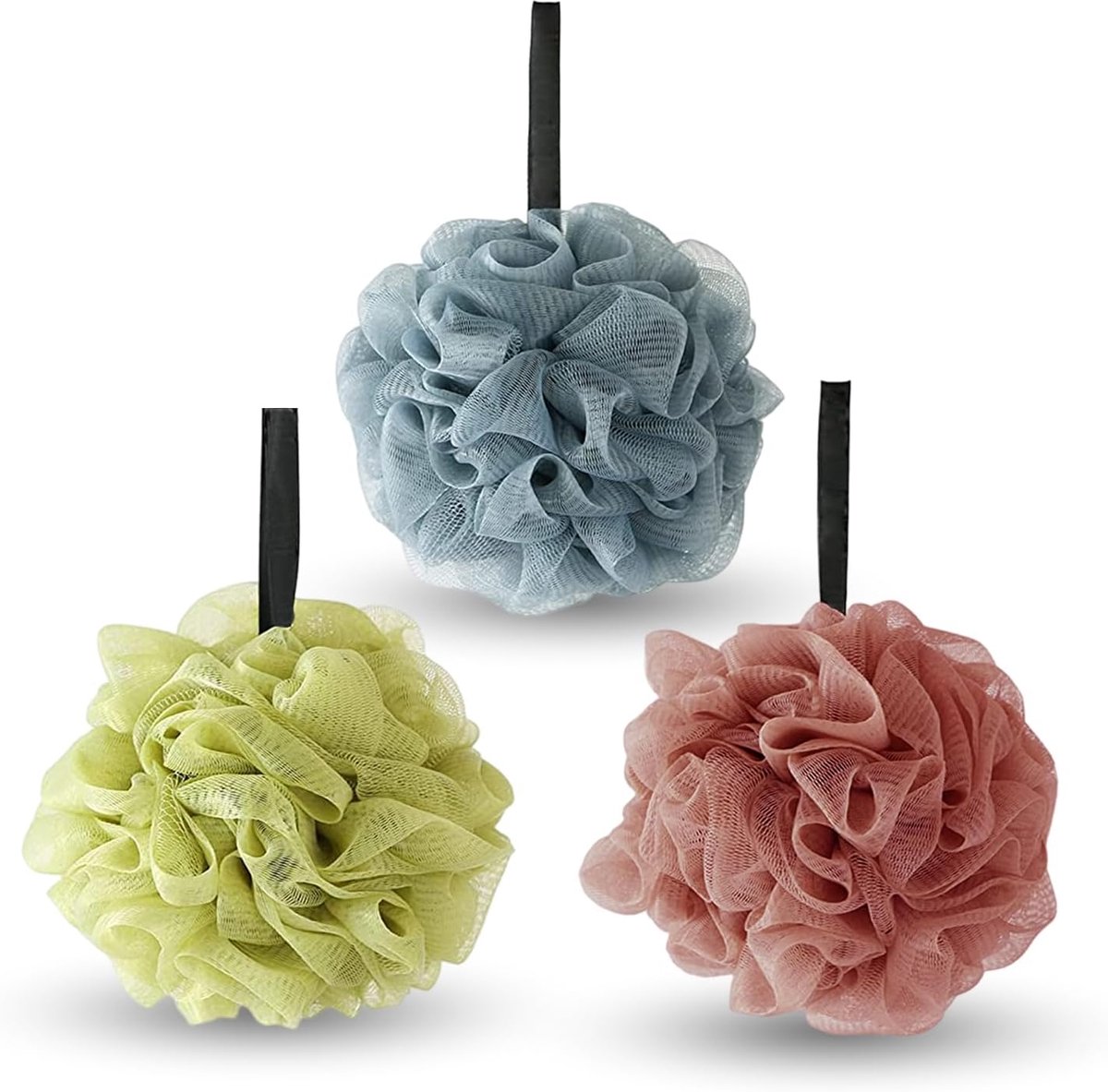 Natuurlijke Loofah Spons Set - Exfoliërende Lichaamsscrubber (3 Stuks)