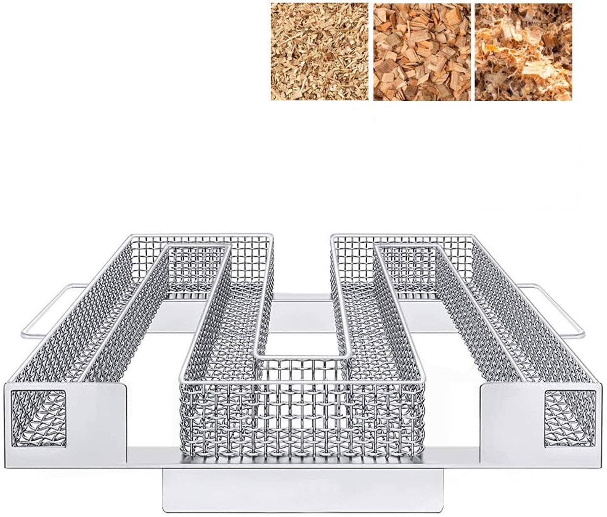 Koude rookgenerator – Roestvrijstaal – Voor ketelgrill en BBQ – 1 stuk – Zilver