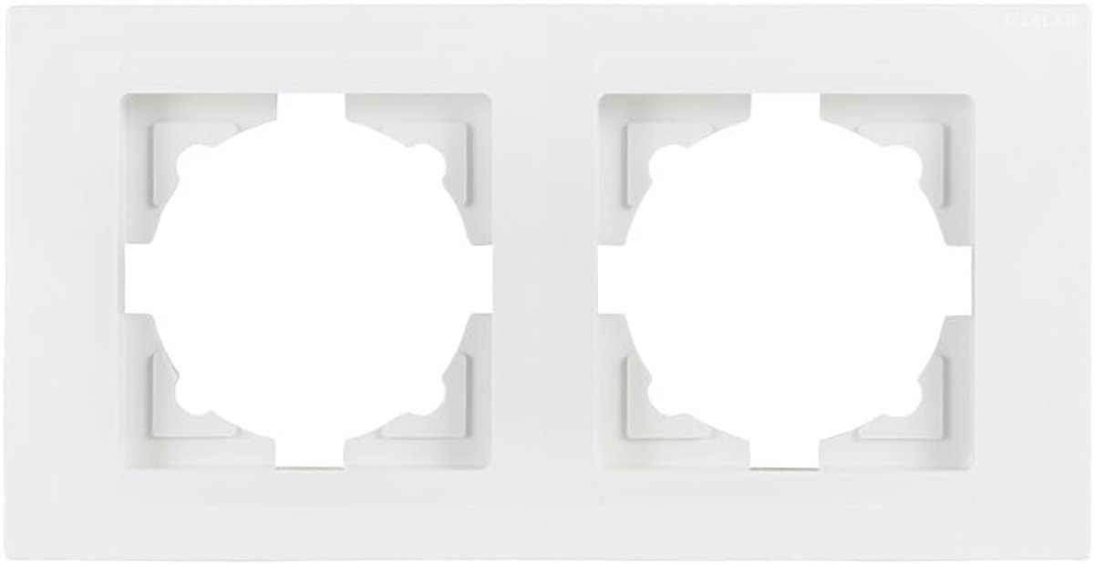 Witte 2-voudige Wissel- en/of Dimmer Inbouwframe voor Stopcontacten