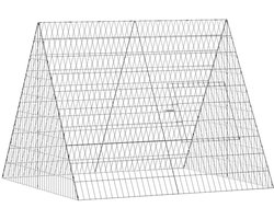 vidaXL - Konijnenkooi - Zilver - 110 - x - 100 - x - 85 - cm - Gegevens - staal
