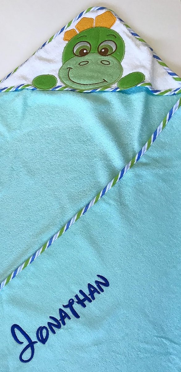 Gepersonaliseerde Katoenen Capuchonhanddoek voor Baby's met Naam en Geboortedatum — afbeelding 5