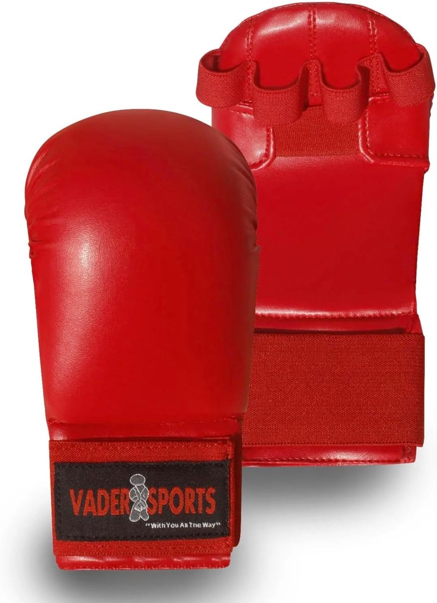 Karate Handschoenen Semi-Contact en Volledig Contact Trainingswanten voor Kinderen en Volwassenen (Rood)
