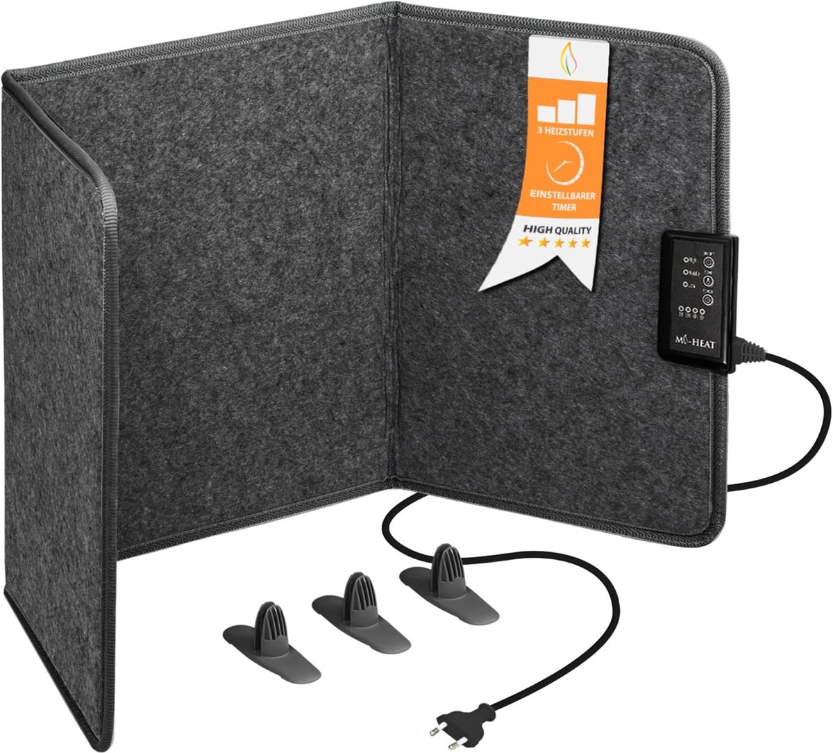 Opvouwbare Infrarood Tafelverwarming voor Bureau - 260W - Tot 60°C - Mobiele Computer Warmtepaneel