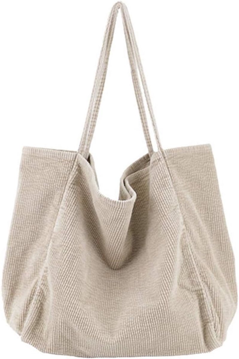 Grote Corduroy Schoudertas Dames Shopper voor Werk, School en Winkelen