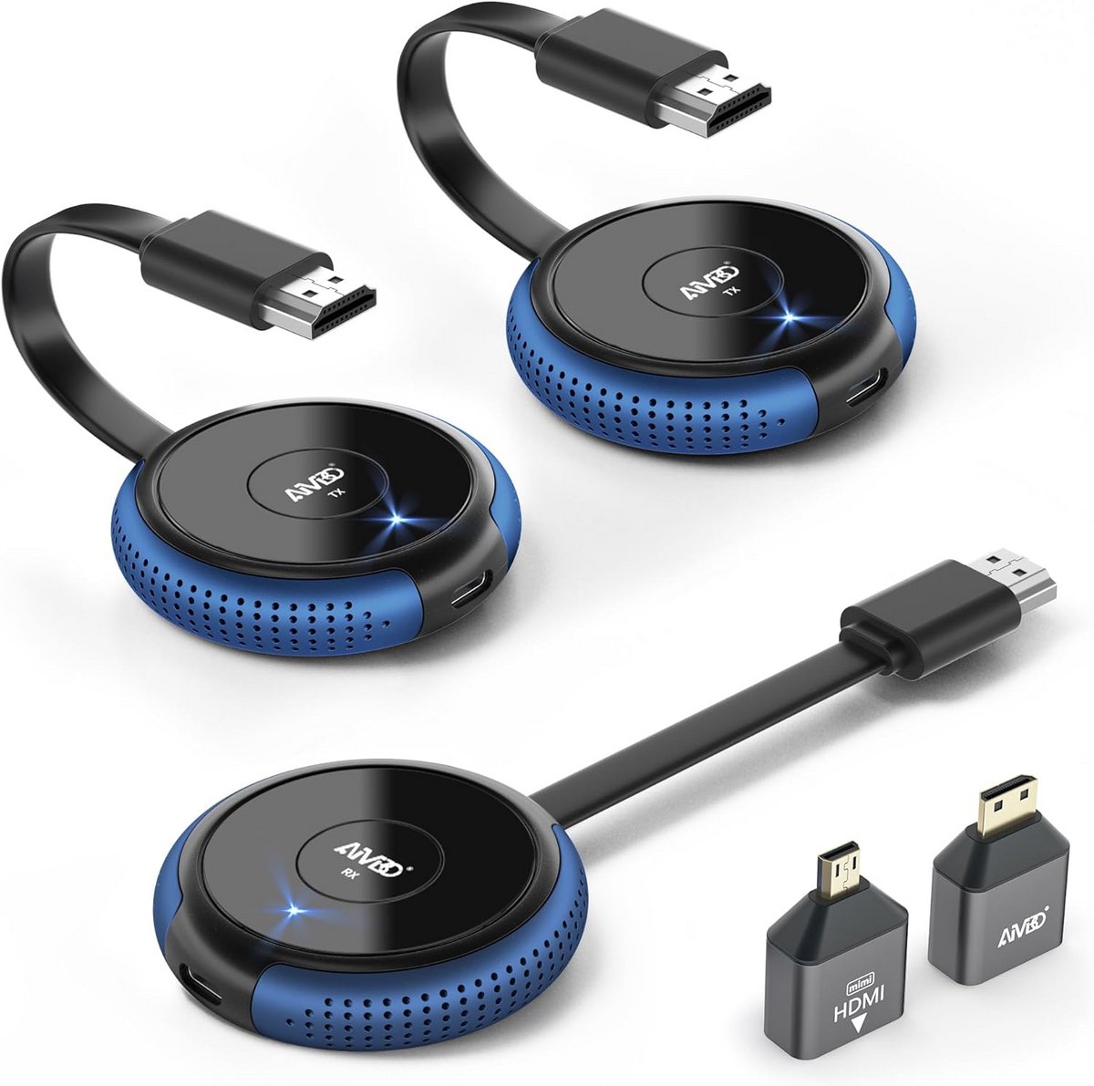 Draadloze HDMI Zender en Ontvanger Set - 2 Zenders, 1 Ontvanger, 4K Video Audio Streaming tot 50M