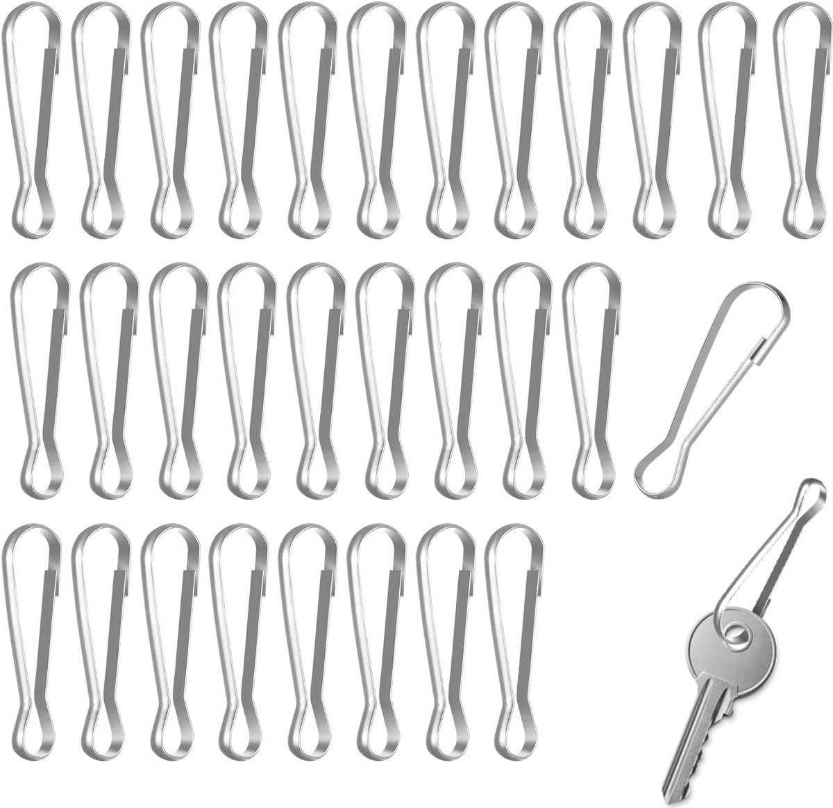 30 Stuks RVS Vlaggenmast Clips Haken voor Vlaggen en Meer