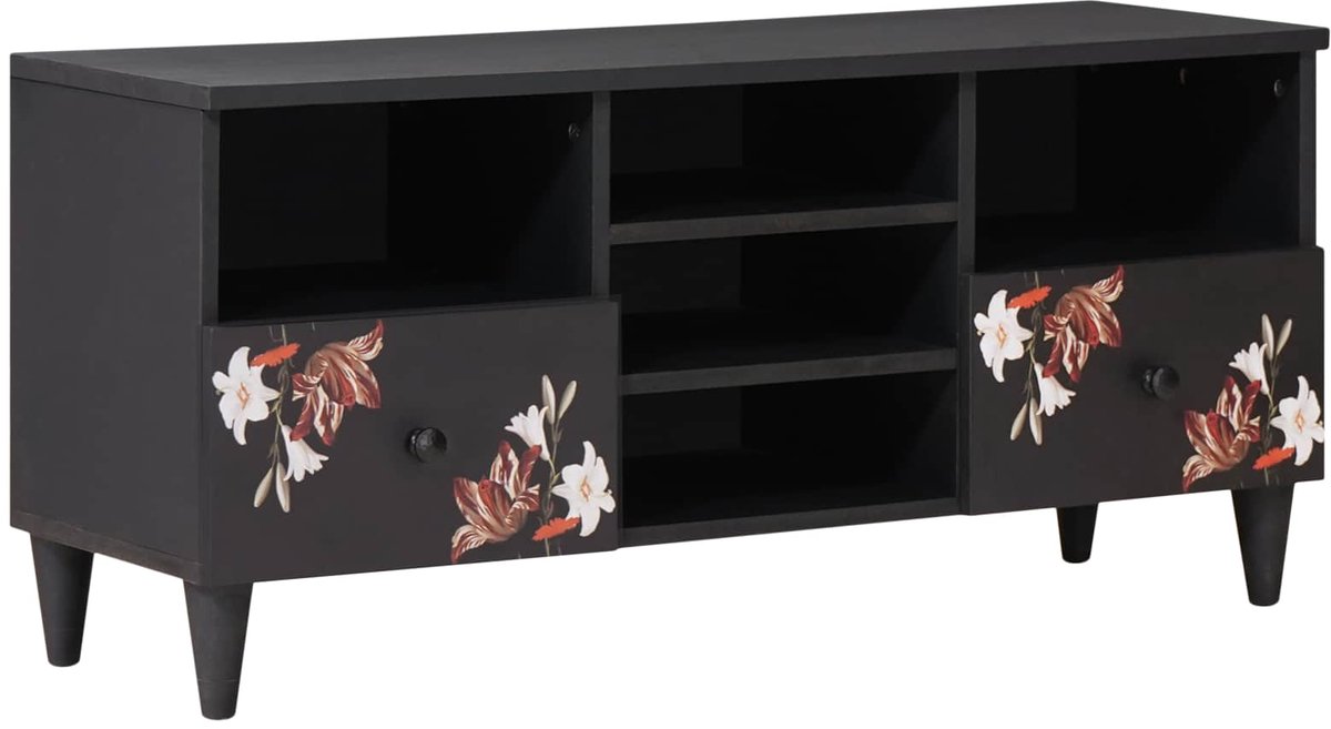 vidaXL - Opbergkasten - Multikleur - 100 - x - 33,5 - x - 46 - cm - Massief - Mango - Hout