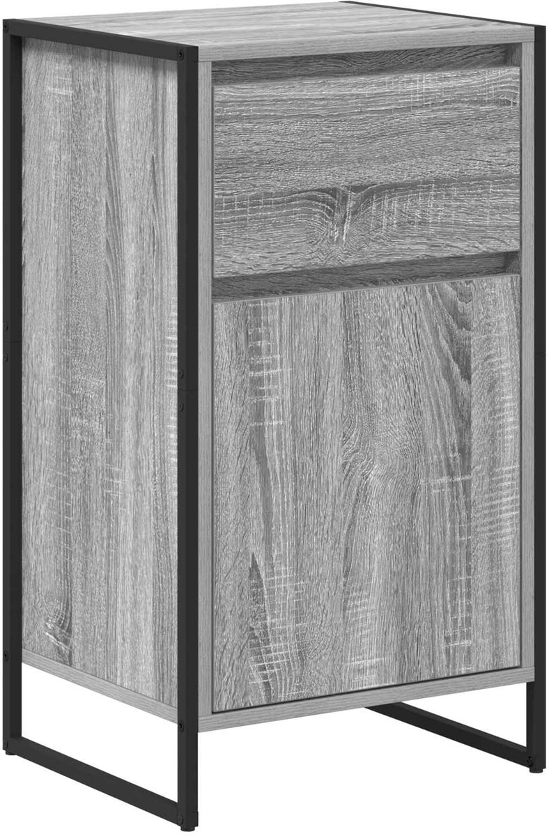 vidaXL - Dressoir - met - lade - Grijs - Sonoma - 43 - x - 36 - x - 75,5 - cm - Bewerkt - hout