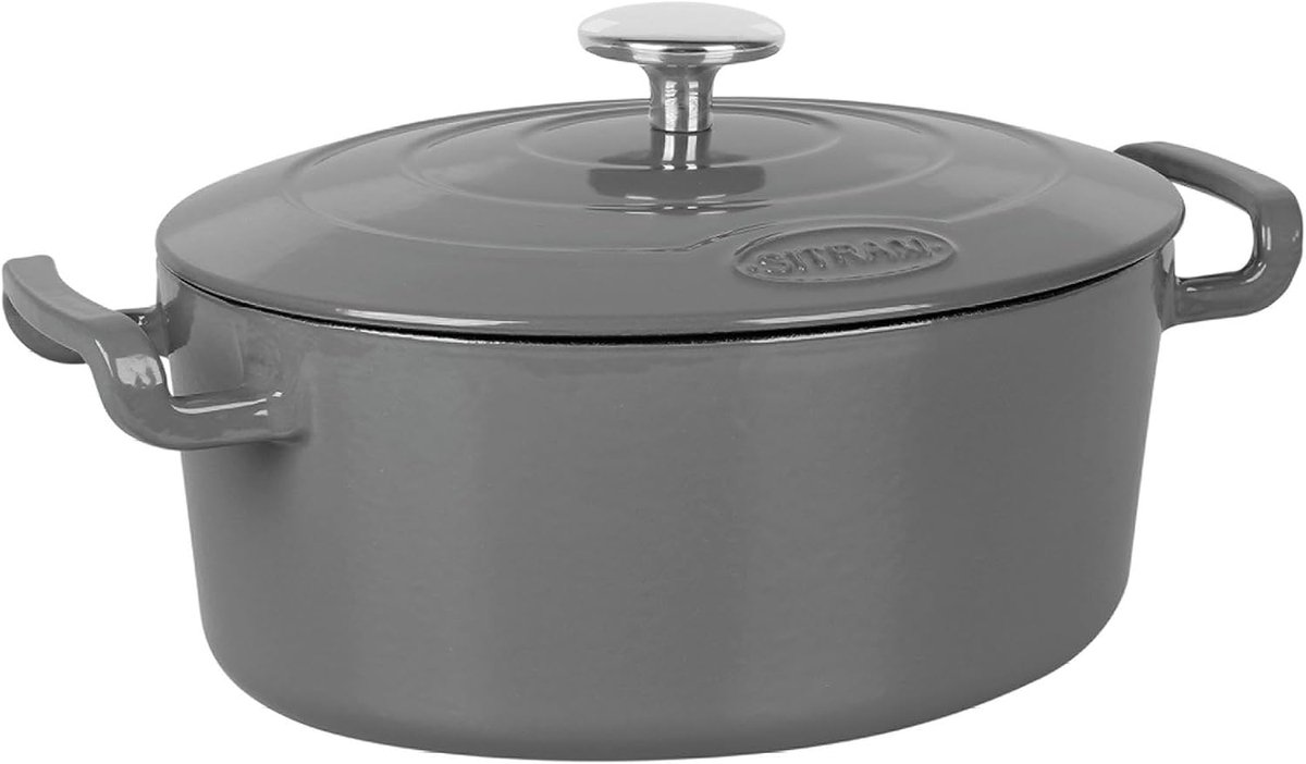 Ovale Braadpan van Gietijzer (26 cm) - 4 Liter - Geschikt voor Inductie