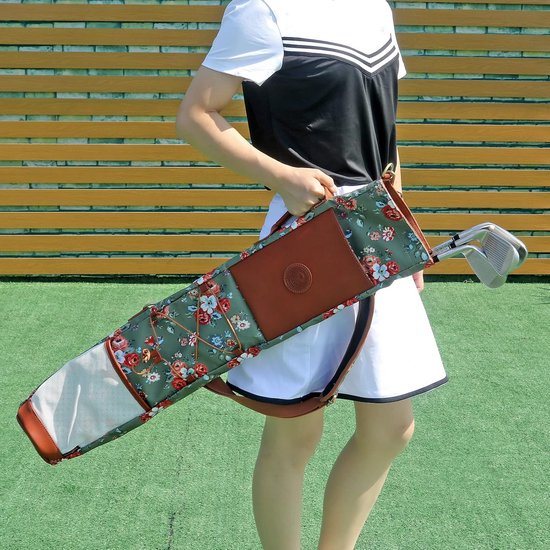 Waterdichte Canvas Golftas met Leren Details - Compacte Reis- en Trainingsbag voor Dames — afbeelding 5