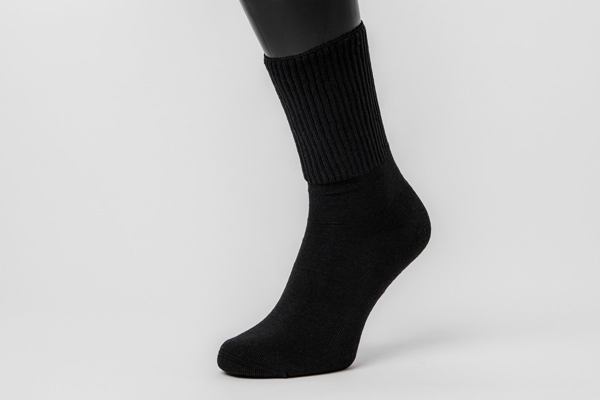 Reflexwear Diabetes sokken - zwart - Schoenmaat: 47-50