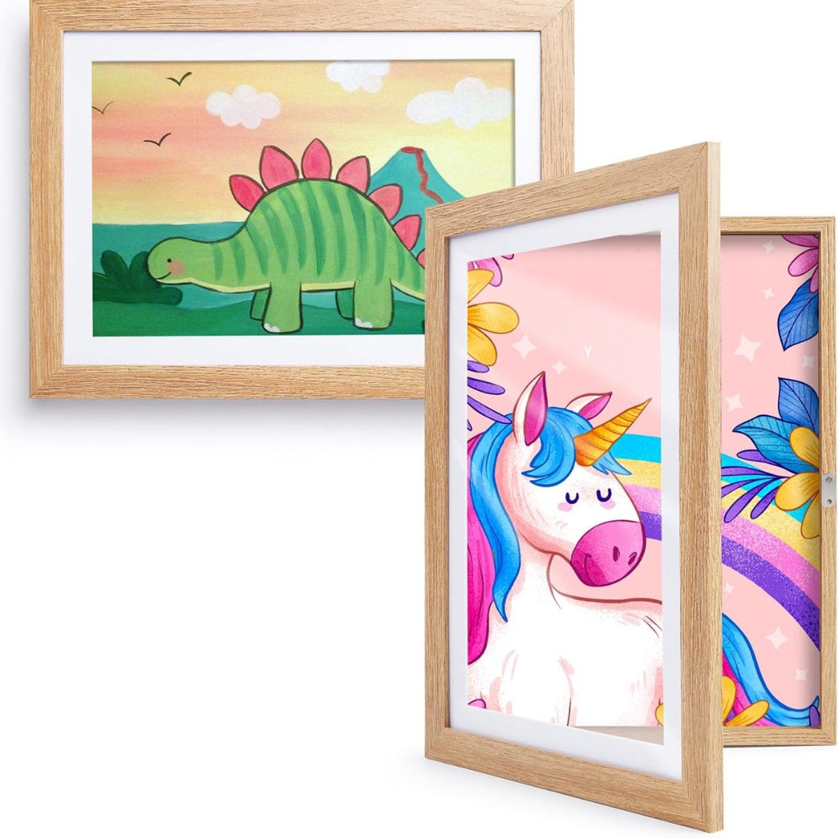 Core® Wissellijst Kindertekening - Fotolijst - Luxe fotolijst voor kindertekeningen - Houten verf - 34cm x 24cm x 3cm