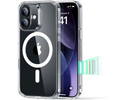 ESR Hoesje Geschikt voor iPhone 17 - Classic Hybrid HaloLock - Compatibel met MagSafe / Qi2 - Back Cover met Magneet - Camera Control - Transparant