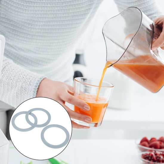 Blender Pakking Vervanging - Rubberen Grijze O-Ring - Goede Afdichting - Compatibel met Blendermodellen - Keukenapparatuur Accessoires van Merkloos — afbeelding 4