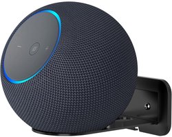 Stevige Wandhouder Zwart voor Sonos Era 100, Echo Studio en Echo 4 – Ruimtebesparend & Kabelbeheer
