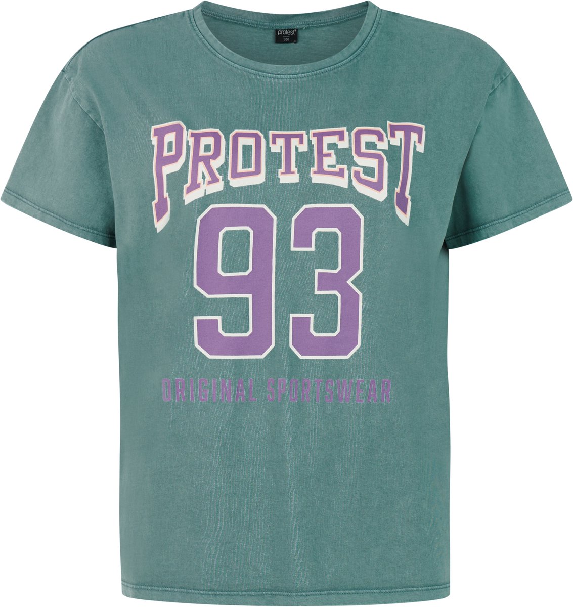 Protest PRTFile T-shirt Dames Korte mouwen Ronde hals Loose fit Groen