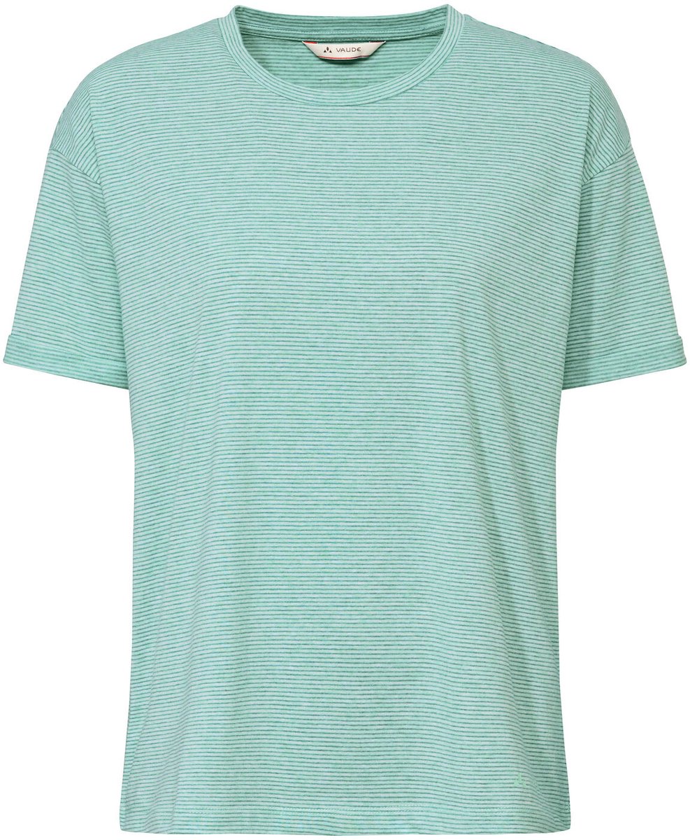 VAUDE Mineo gestreept T-shirt functioneel shirt dames outdoor sport-t-shirt losse pasvorm Sage