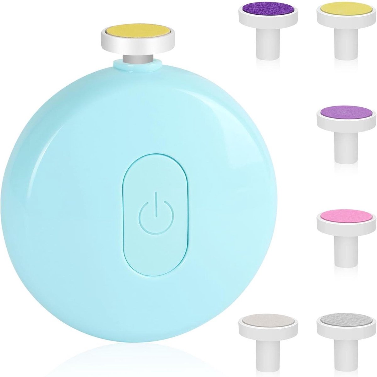 Elektrische nagelvijl voor baby's - 6-in-1 nagelverzorging - veilige baby nail trimmer