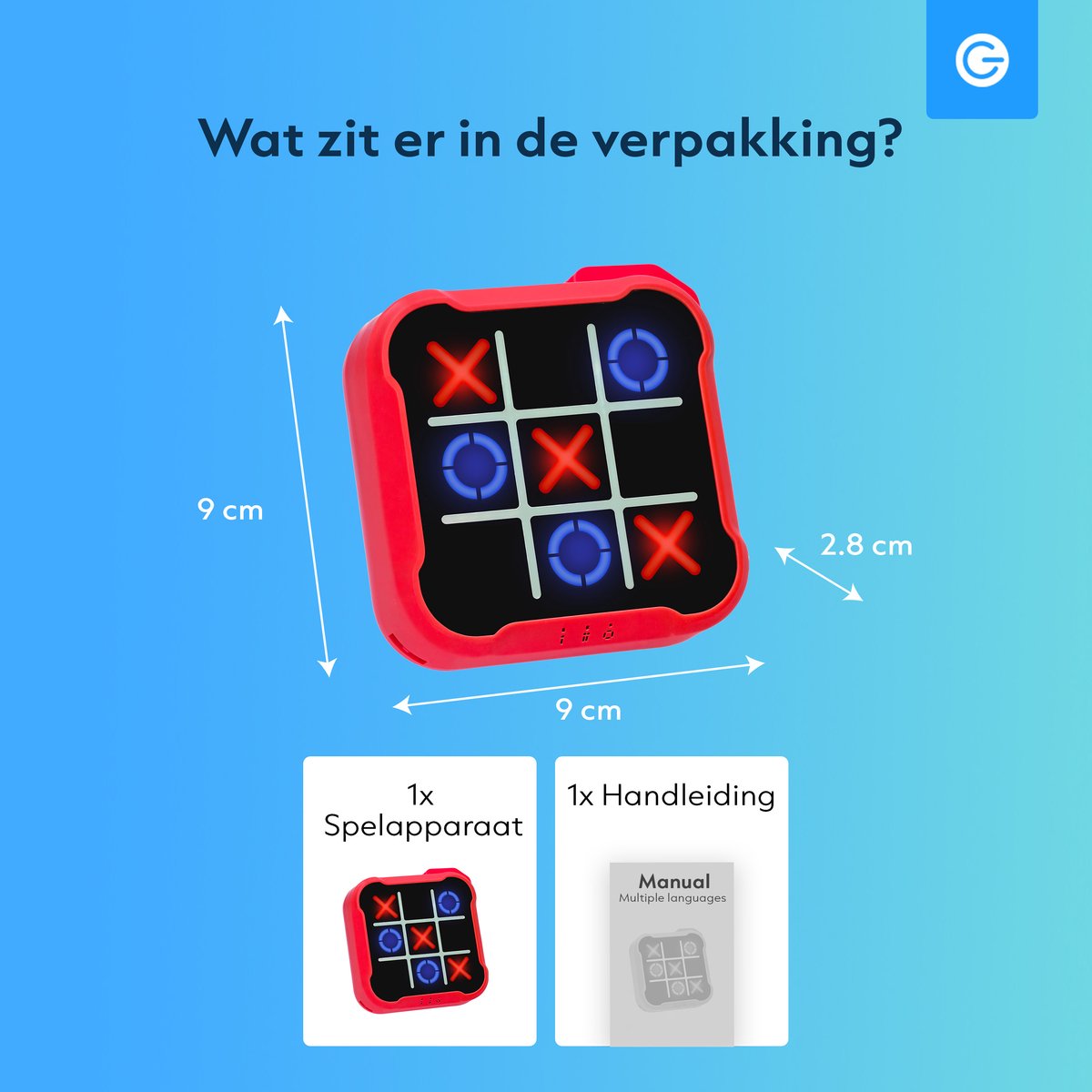 Silvergear Boter Kaas en Eieren Spel 3-in-1 - Whack A Mole - Tic Tac Toe - Memory Spelletjes - Reisspelletjes Kinderen - Educatief Speelgoed - Reisspellen - Cadeau voor Jongens en Meisjes - Vakantie Vliegtuig / Auto - Reizen - 6, 7, 8+ Jaar - Blauw — afbeelding 7
