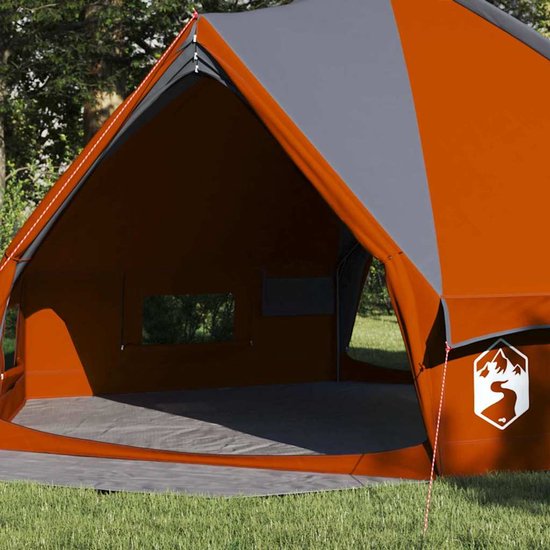 vidaXL - Teepee - Tent - voor - 8 - Personen - 8-persoons - Grijs - en - Oranje — afbeelding 5