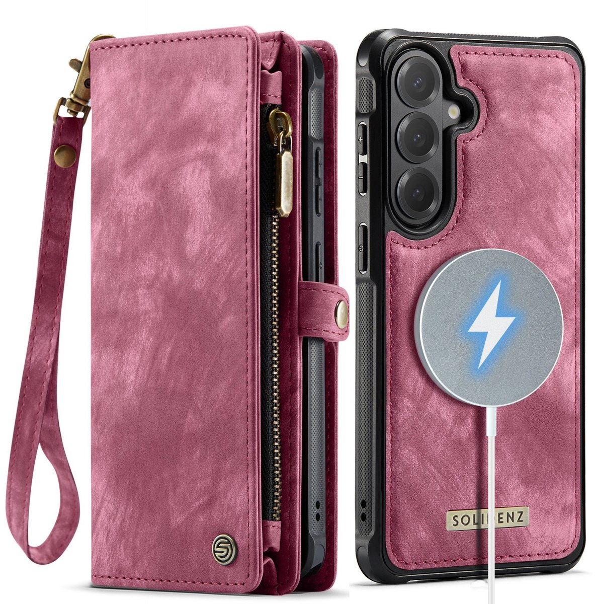 Solidenz Hoesje - Geschikt voor Samsung Galaxy S26 Plus - Urban Wallet - Rood