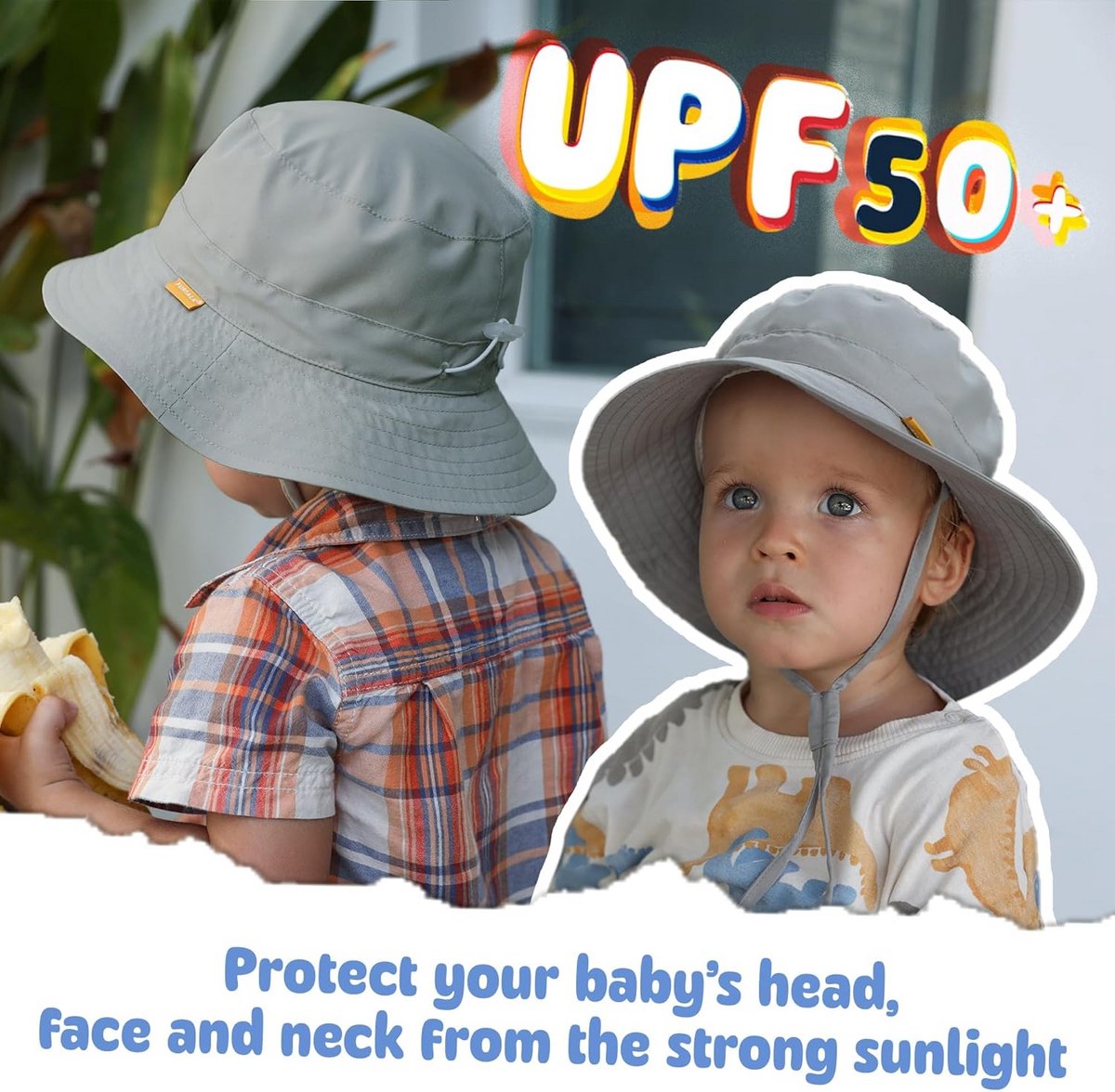 UV-Beschermende Zonnehoed voor Kinderen en Baby's - Opvouwbare Vissershoed met Brede Rand