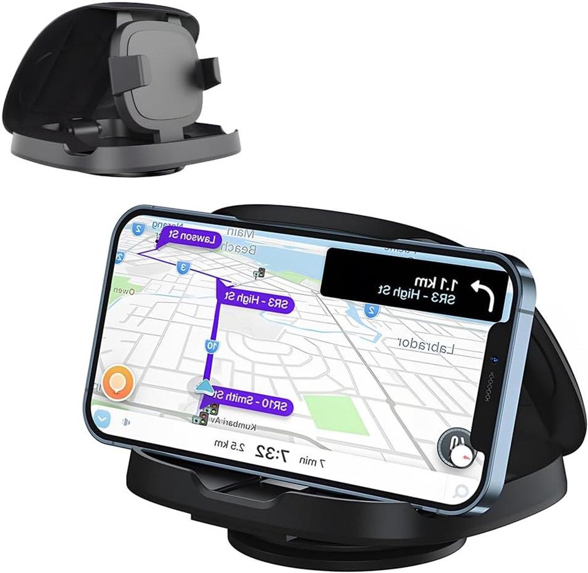 Mobiele telefoonhouder auto 360° draaibaar universeel dashboardmat