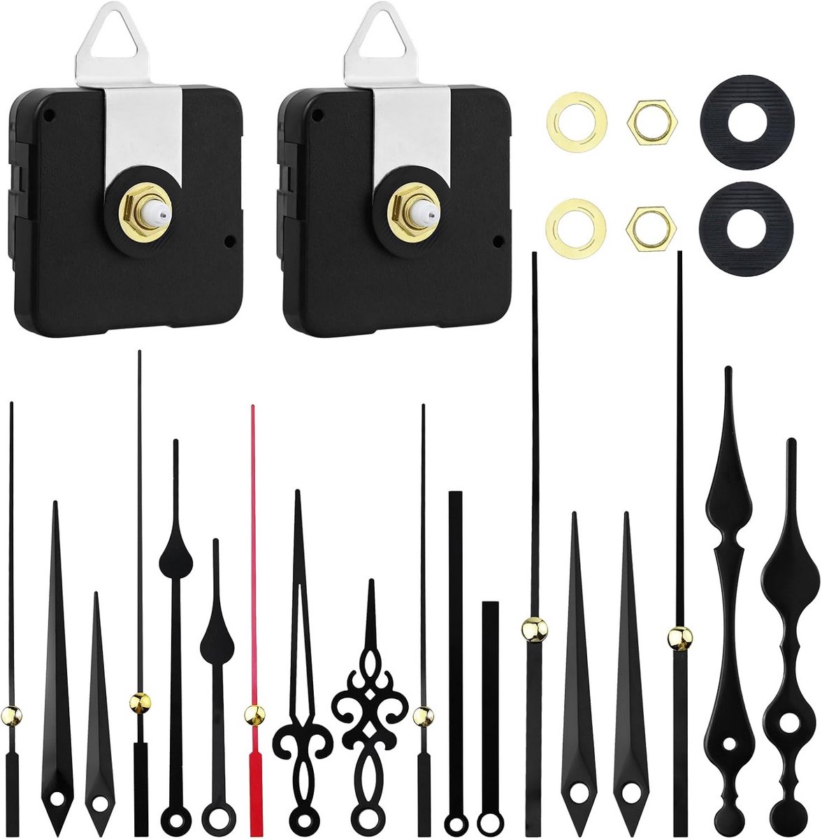 Zelf Klok Maken: Geruisloos Uurwerk Set met Wijzers voor Wandklok en Knutselprojecten