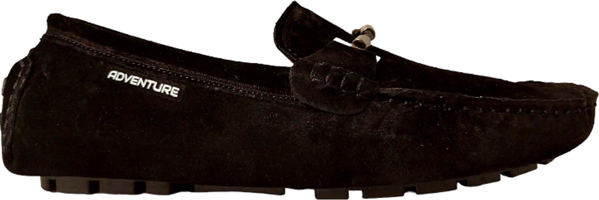 Adventure Instapper Milano Zwart Suede Leer High Soft Insole