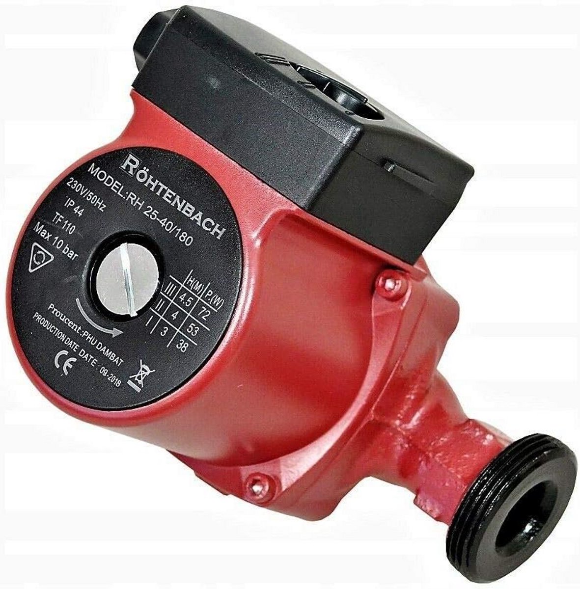 Circulatiepomp 25-40/180 voor Centrale Verwarming | Natte Loper Warmwaterpomp