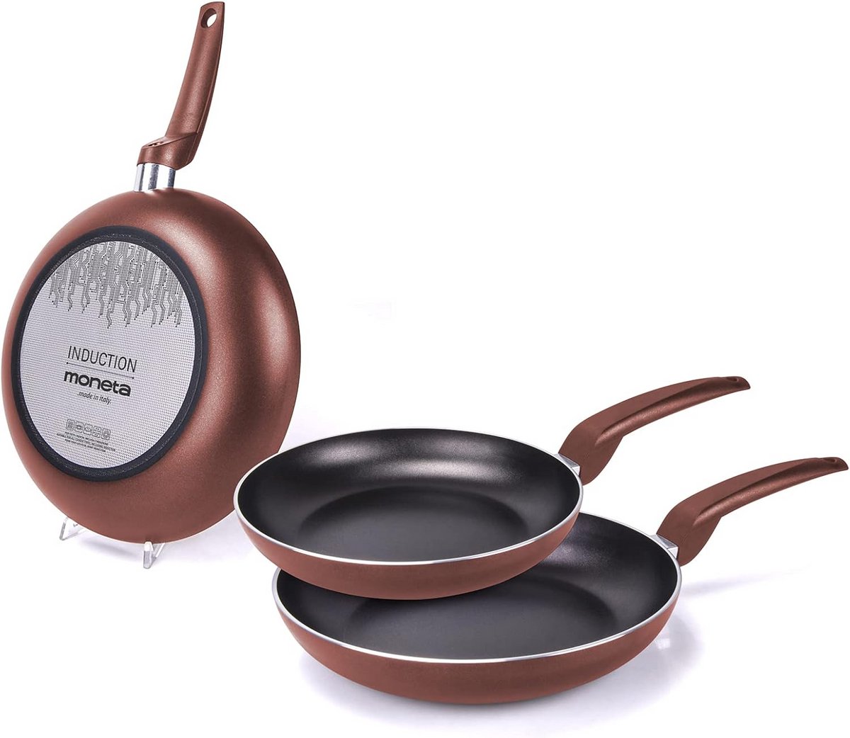 Pannenset Koperlook 3-delig 20, 24 en 28 cm Inclusief Koekenpan