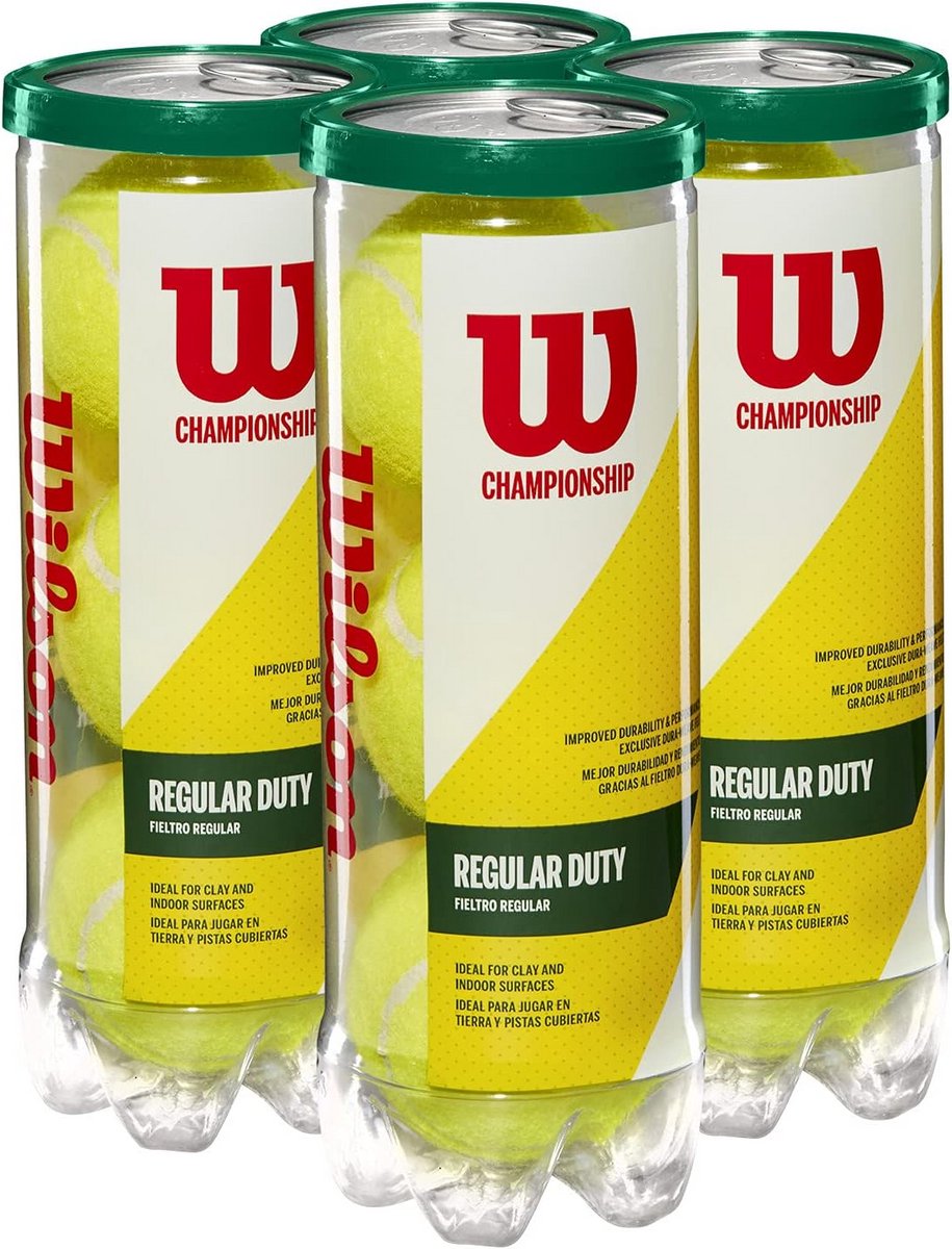 Tennisballen Regelmatig Gebruik - 4-Pack Geel - Toernooi Kwaliteit