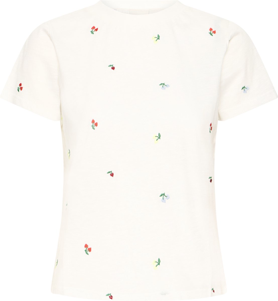 Ichi IHOLYA SS7 Dames T-shirt - CLOUD DANCER / MULTI