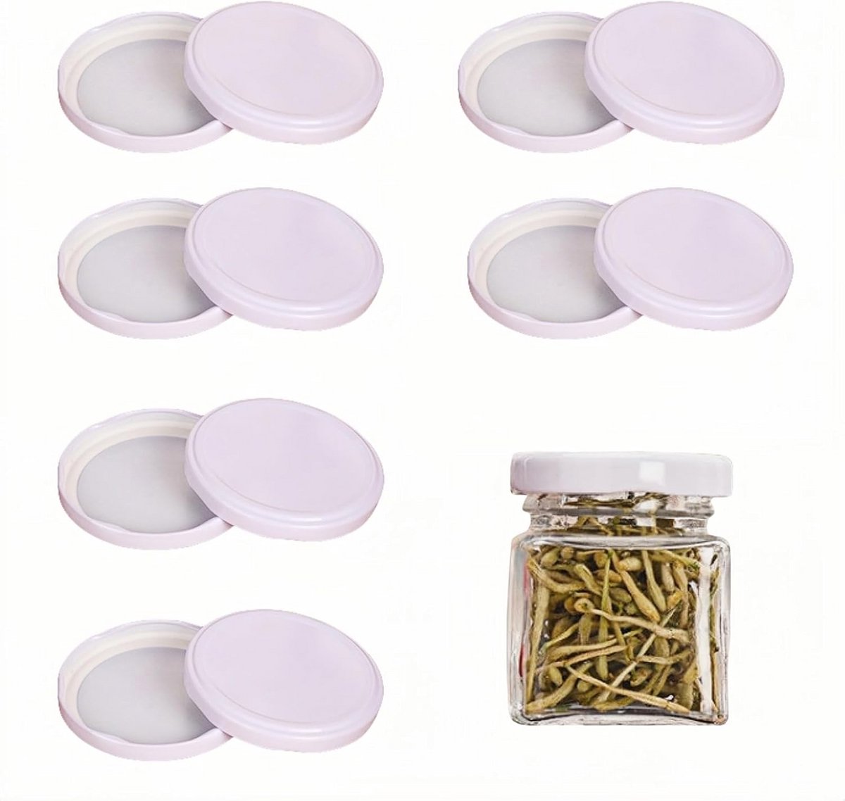 12x Universele Twist-off Deksels voor Jampotten en Bewaarflessen - 63mm Metaal