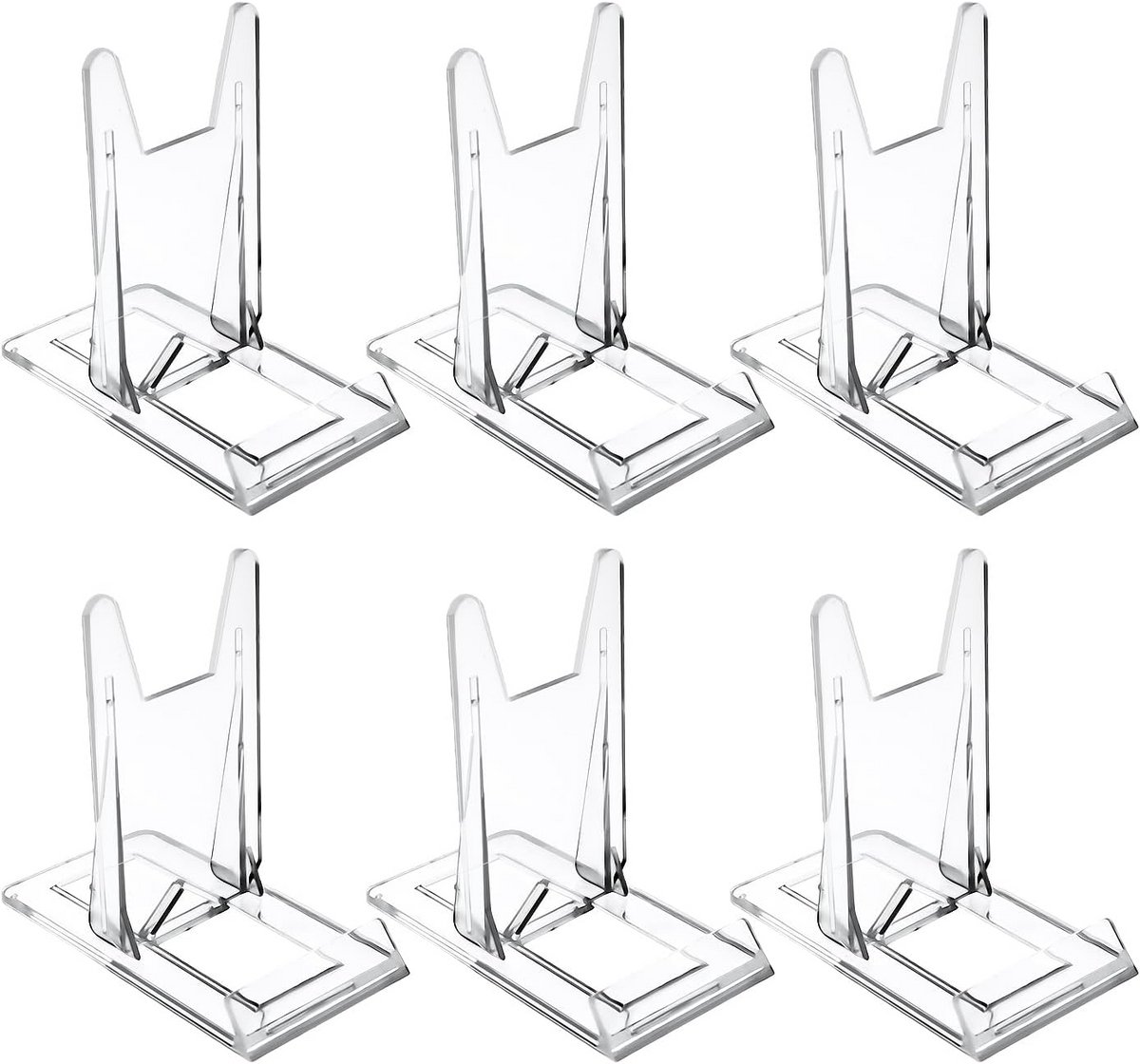 6x Verstelbare Acryl Displaystandaards voor Collectibles, Borden, Telefoons en Sieraden