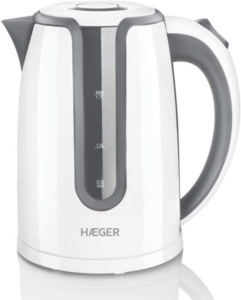 Elektrische Waterkoker 1.7L - 2200W - Rood/Grijs - Draadloos & Veilig