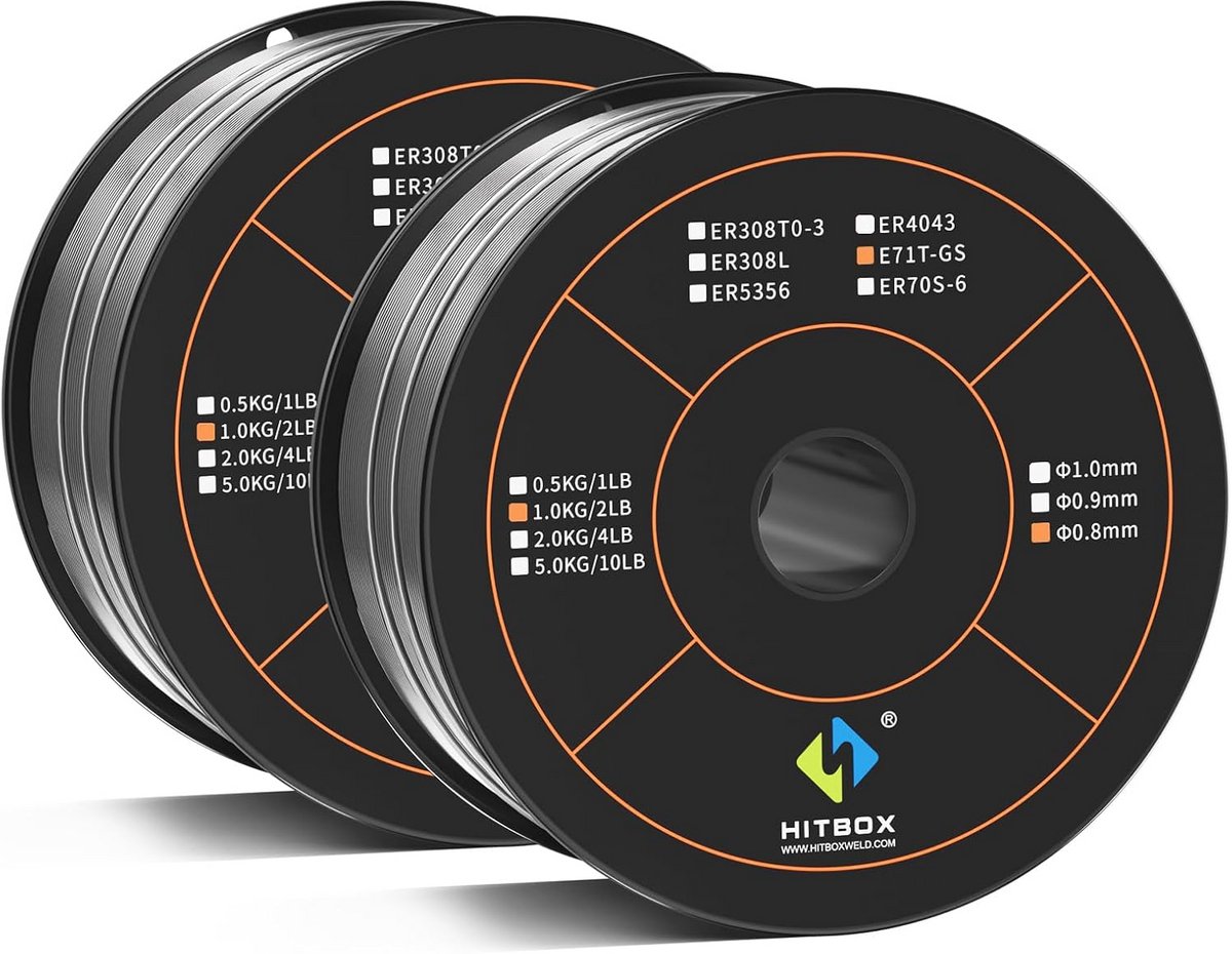 1kg 0,8MM Fluxkern lasdraad E71T-GS voor MIG lassen zonder gas