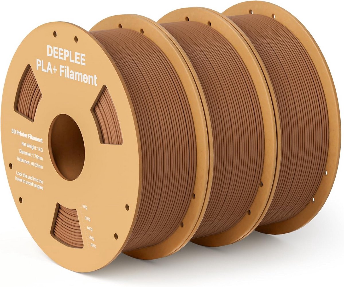 PLA+ 3D Printer Filament Bruin 3 KG 1.75mm Hoge Precisie voor FDM Printers