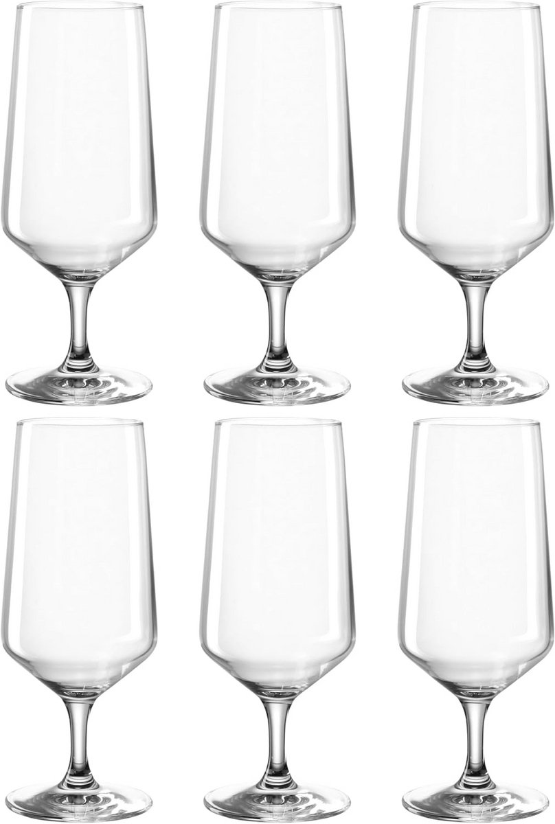 Bierglazen Set van 6, Duurzaam en Vaatwasmachinebestendig Glas