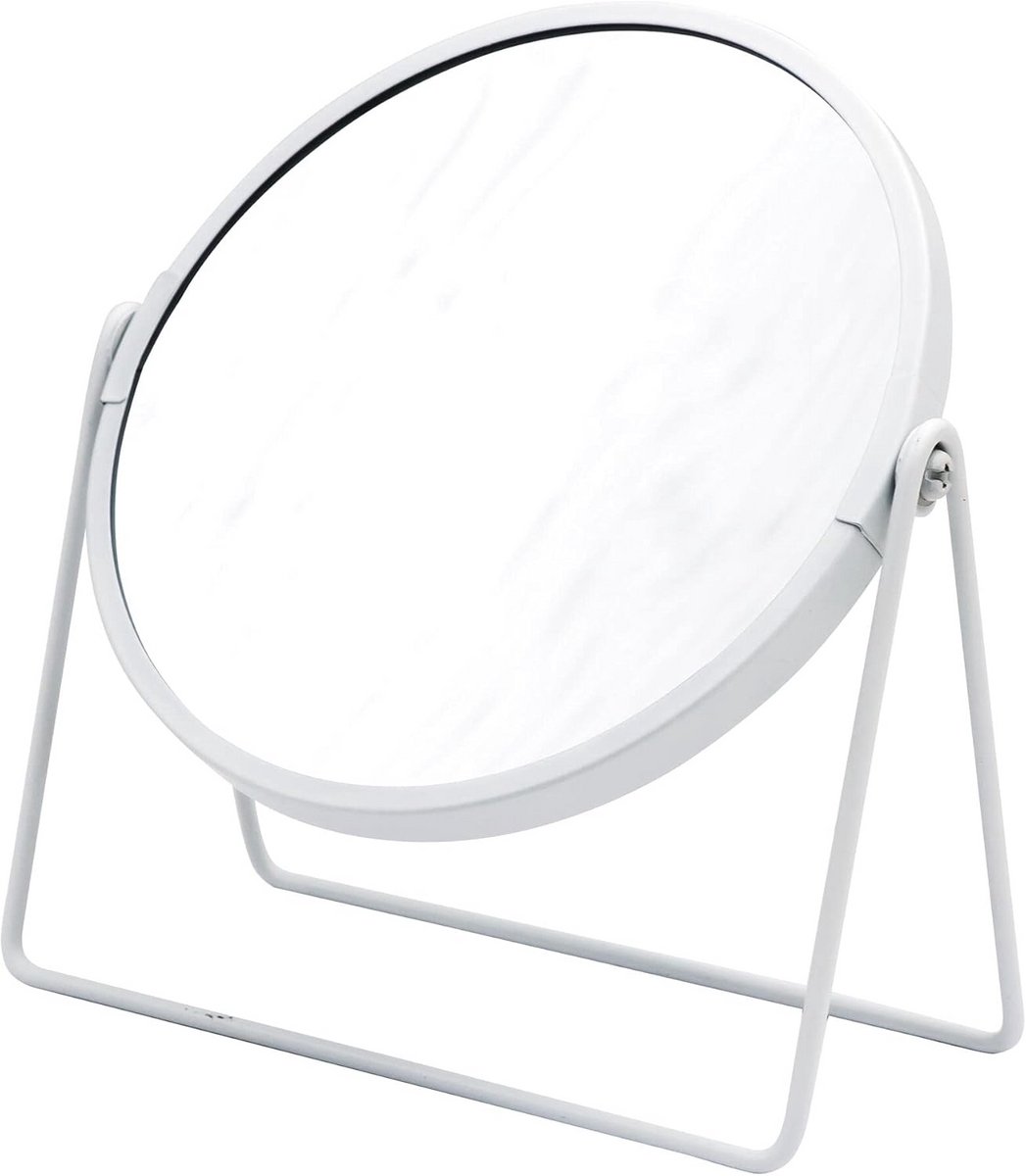 Staande Make-up Spiegel met 5x Vergroting - Zoemer - Modern Wit Model