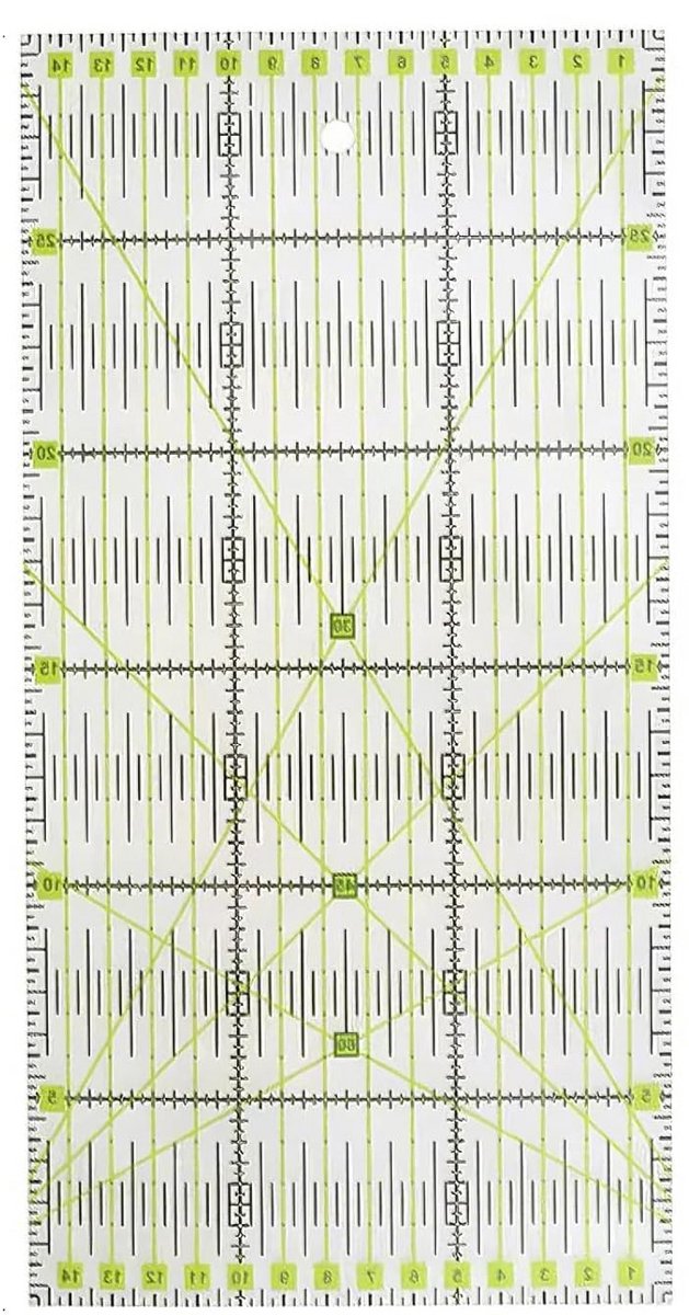 Nauwkeurige Meetliniaal voor Quilten en Naaien 15 x 30 cm
