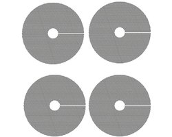 Vier bloempotroosters van 40 cm, bloempothoezen, op maat te snijden gaasbarrières voor de bescherming van potplanten, plantenbeschermers voor katten, huisdieren, tuinaccessoires voor binnen en buiten, gaas.